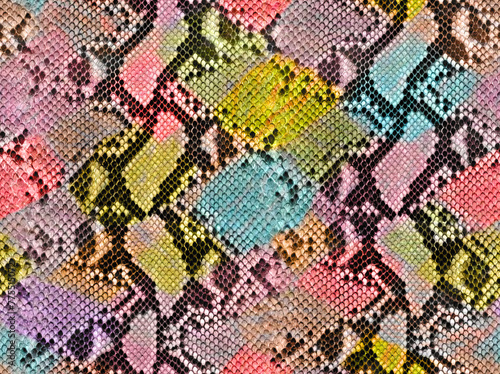 Snake skin pattern and repeating Seamless. Animal print and textile design. illustration. Texture snake. Fashionable print.
