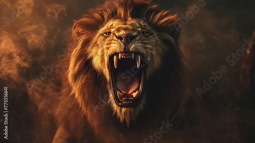 Ferocious Fury Angry Roaring Lion