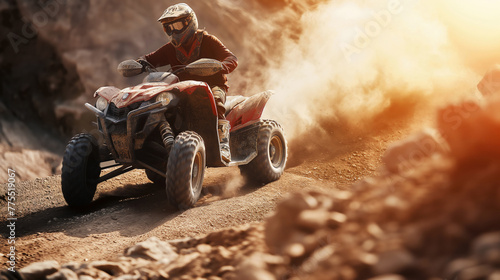 ATV race competition in dirty track © Bangmunce