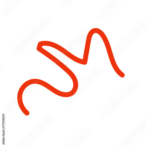 Orange abstract wavy lines vector