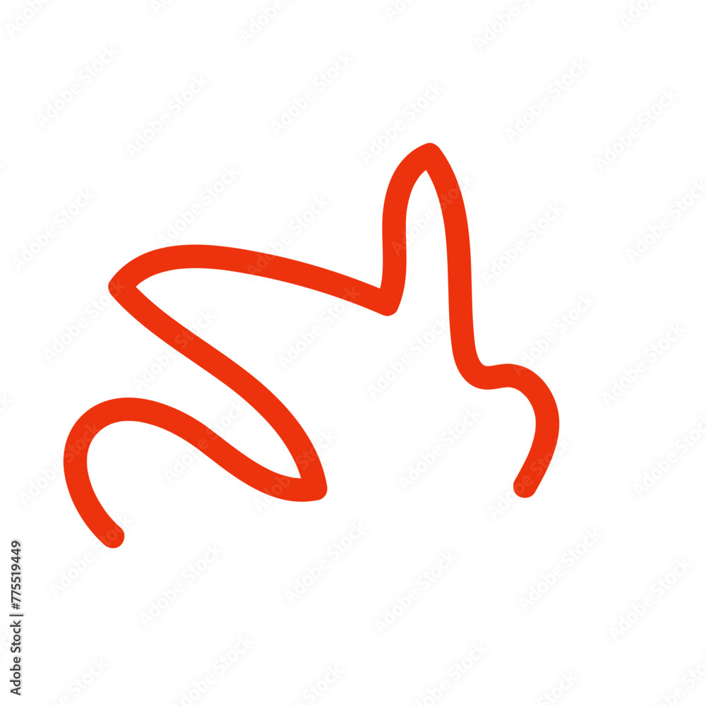 Orange abstract wavy lines vector Orange abstract wavy lines vector
