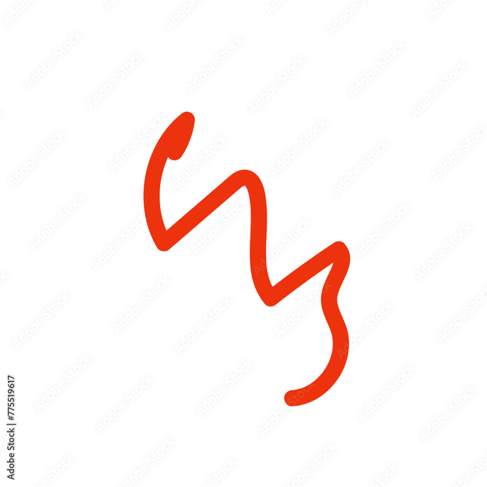 Orange abstract wavy lines vector