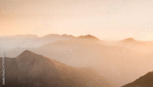 abstract pattern of mountain peaks with gradient of earthy colors suggesting depth and serenity
