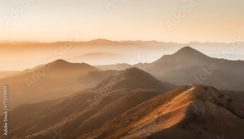 abstract pattern of mountain peaks with gradient of earthy colors suggesting depth and serenity