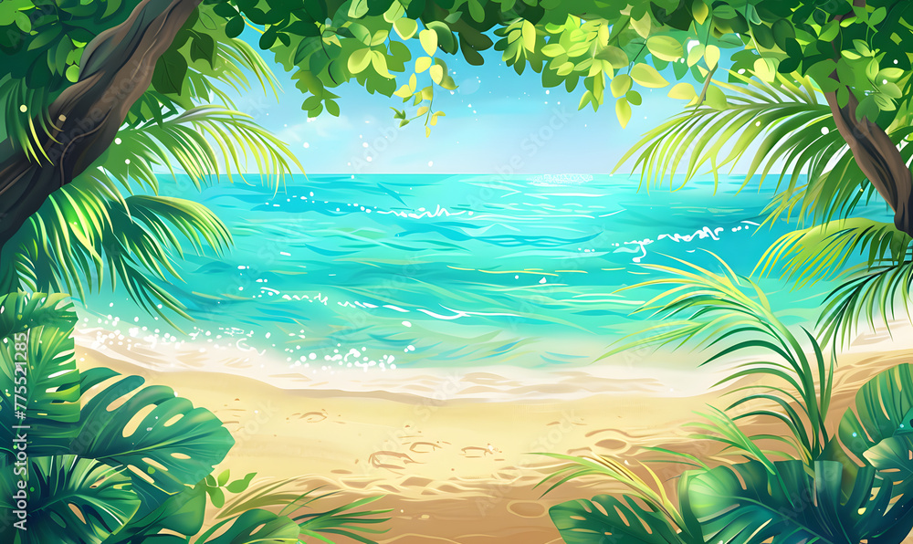 A tropical summer sand beach background,