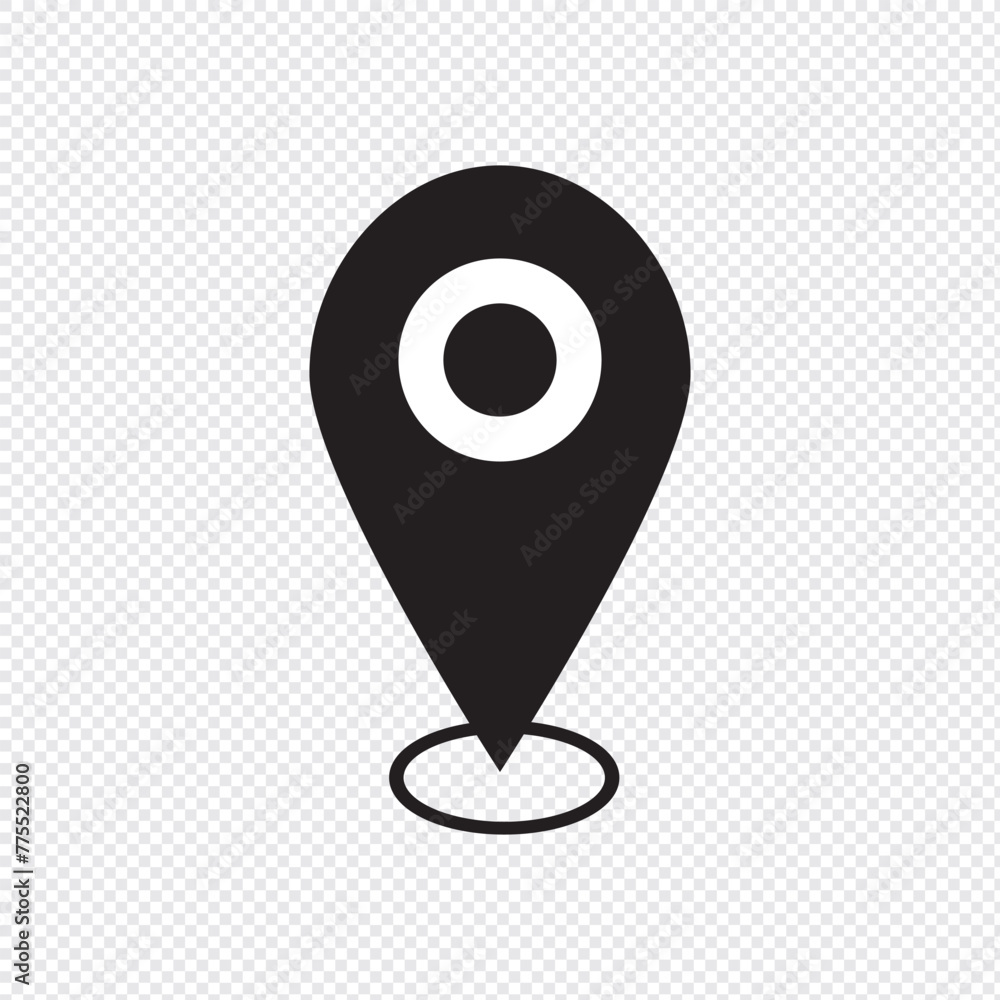 Map pointers. Vector isolated elements. Location navigation icon. Vector outline illustration. Geo location point.