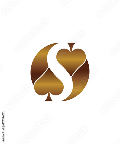 Letter S with Blackjack  logo icon design icon