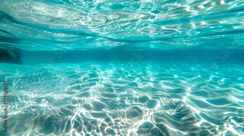 The crystal clear water of the ocean, inviting a refreshing dip © kamonrat