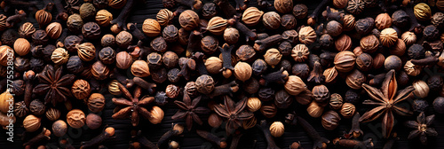 Cloves spice on solid background,
Spices and herbs, Food and cuisine ingredients