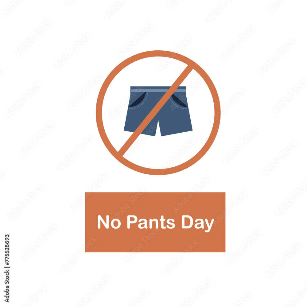 No pants day, sign. International, suitable for social media posts, card greetings, banners, template design, print, suitable for event No pants day, sign. International, suitable for social media posts, card greetings, banners, template design, print, suitable for event