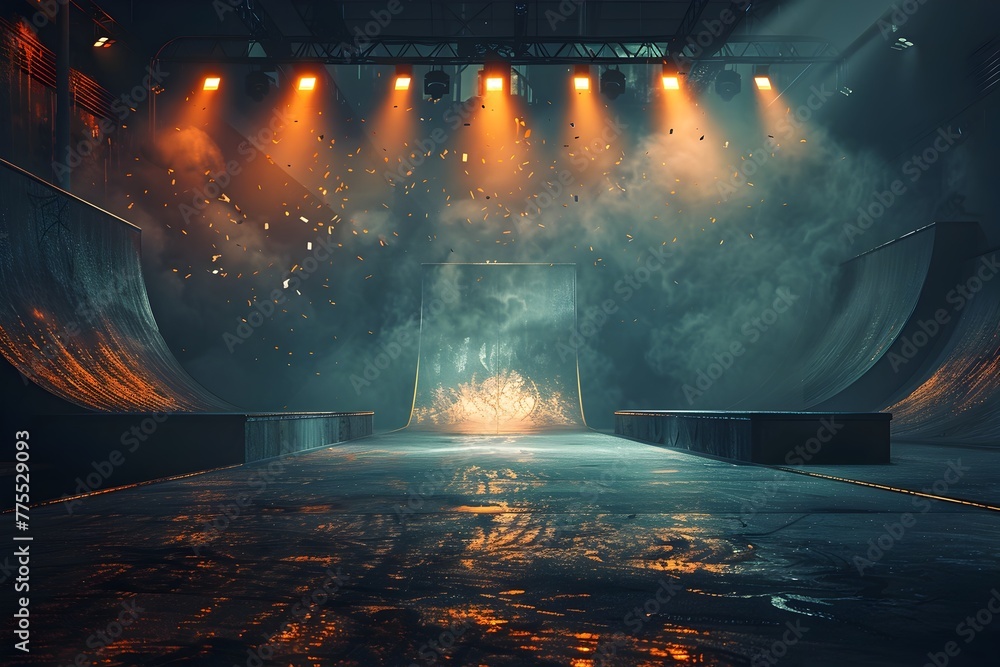 Electrifying Skateboarding Vert Ramp Showdown in a Cutting Edge Sports ...