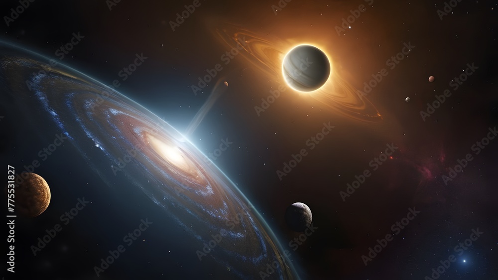 Obraz premium Celestial twirls in endless space