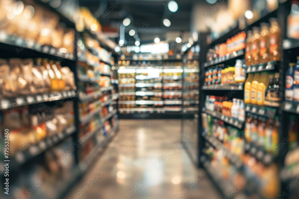 blur supermarket background
