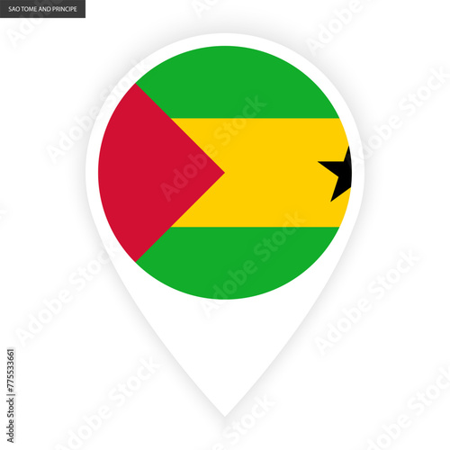 Free Download Sao Tome and Principe (São Tomé and Príncipe) marker flag icon isolated on white background. - GFXLoad