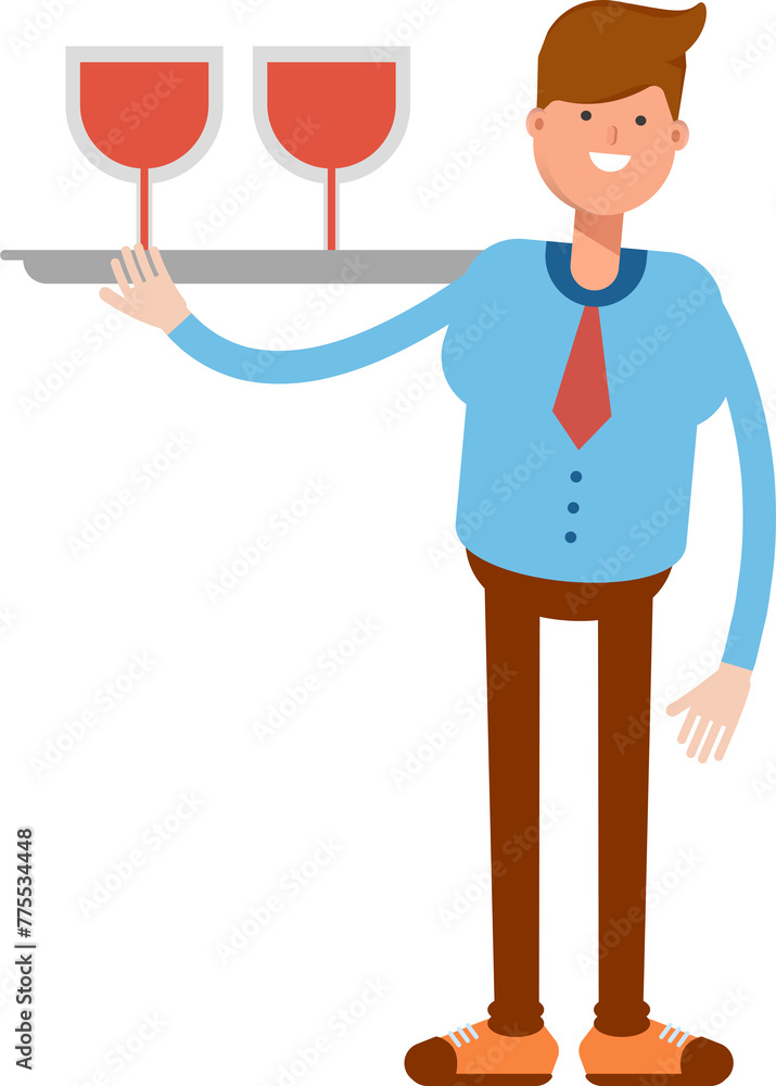 Businessman Character Serving Wine Illustration
Businessman Character Serving Wine Illustration