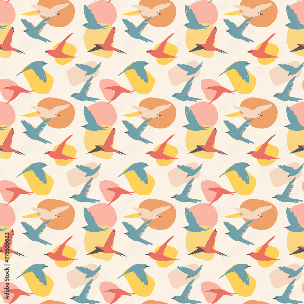 Flying bird patterns, bird background, birds, bird watching, bird watchers, gift for bird lovers