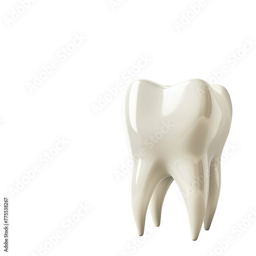 tooth render object isolated on transparent background
