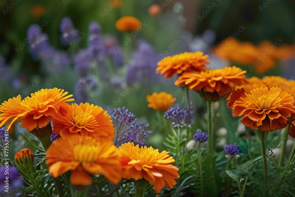 orange flowers in the garden orange flowers in the garden