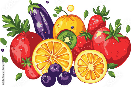 vector fruits and vegetables