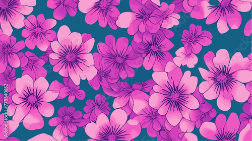 flat abstract flower background Seamlessly pattern, simple, minimalist