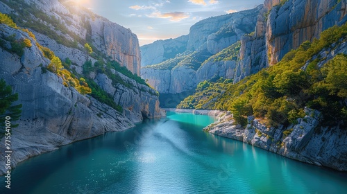 towering cliffs and turquoise waters, highlighting the dramatic landscape carved by the river over millennia photo