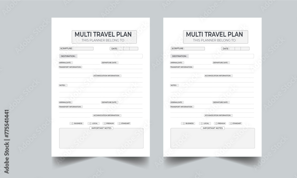 Travel Planner Kit template