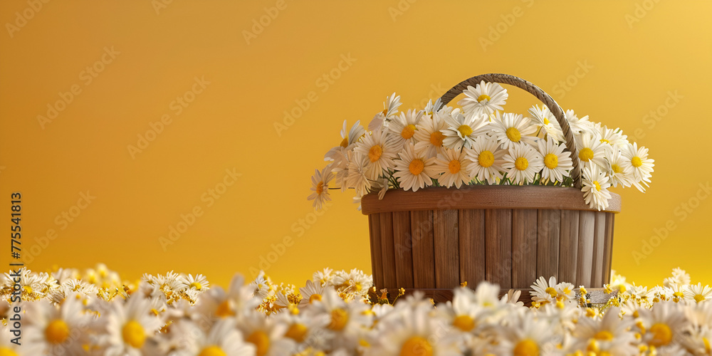 daisies in a basket