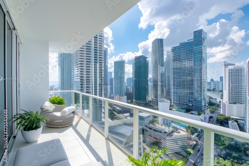 Professional Photography of a High-Rise Condominium Showcasing its Sleek Architecture, Modern Amenities, And Breathtaking Skyline Vistas, Generative AI © Giantdesign
