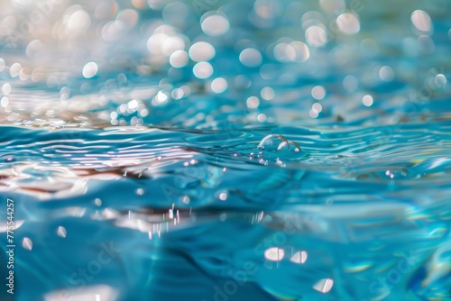 Water with bubbles and splashes