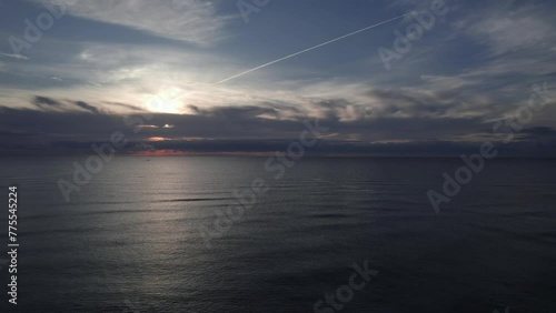 Sunset at Xpuha Beach with a marvelous drone view photo