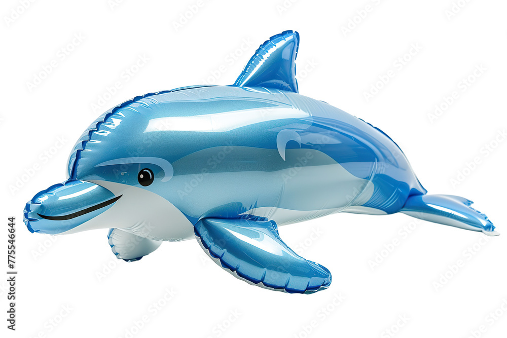 inflatable dolphin for swimming in the pool on a white background PNG