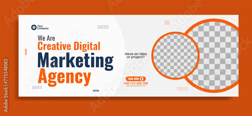 Creative corporate business banner template design for webinar, marketing, online class program, etc