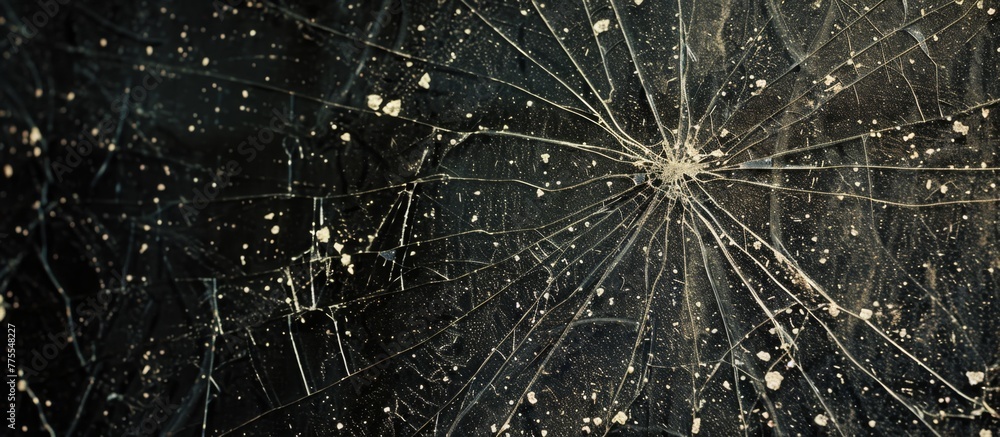 Fototapeta premium Broken umbrella glass on dark surface