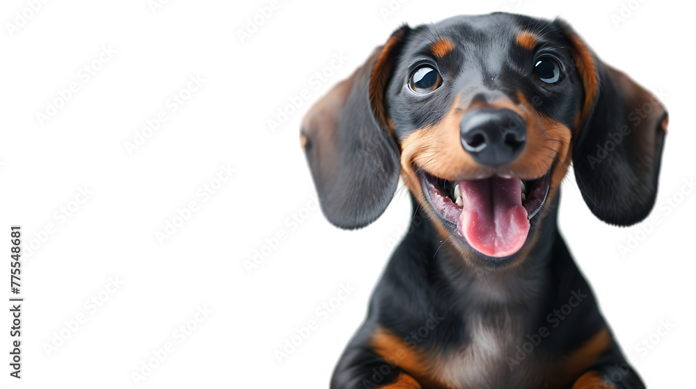 A cute and playful dog or pet is happily playing, isolated against a transparent background.



