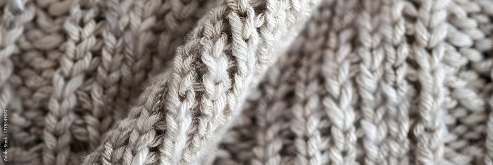 Lightweight Ribbed Knit Pattern in Light Grey for Modern and Minimalist Knitted Creations