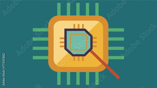 A magnified view of a computer chip highlighting its intricate design and essential role in safeguarding data.