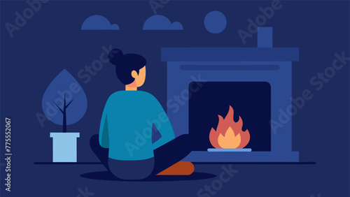 A person sitting quietly in front of a fireplace reminiscing about a cherished childhood tradition and the warm feelings of nostalgia and