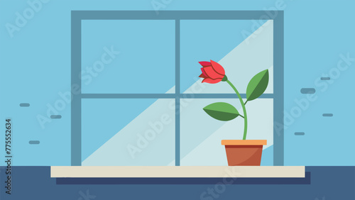 A wilted flower lying on a windowsill overlooked and neglected representing the emotional distance and neglect a child may feel from unengaged