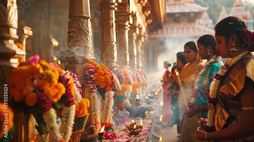Hinduism, hindu in the temple