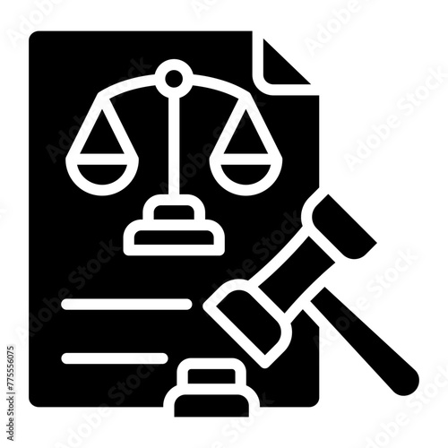 Legal Documents Icon Element For Design