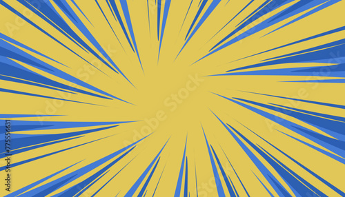 Comic background with retro theme in yellow and blue colors. Perfect wallpaper, banner, poster, website, advertisement, cover