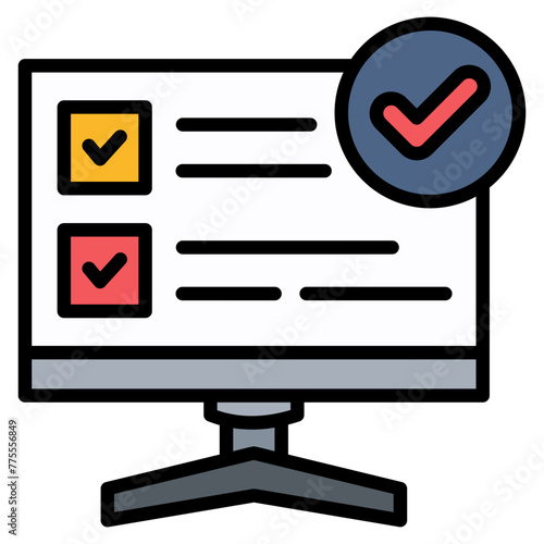 Compliance Monitor Icon Element For Design
