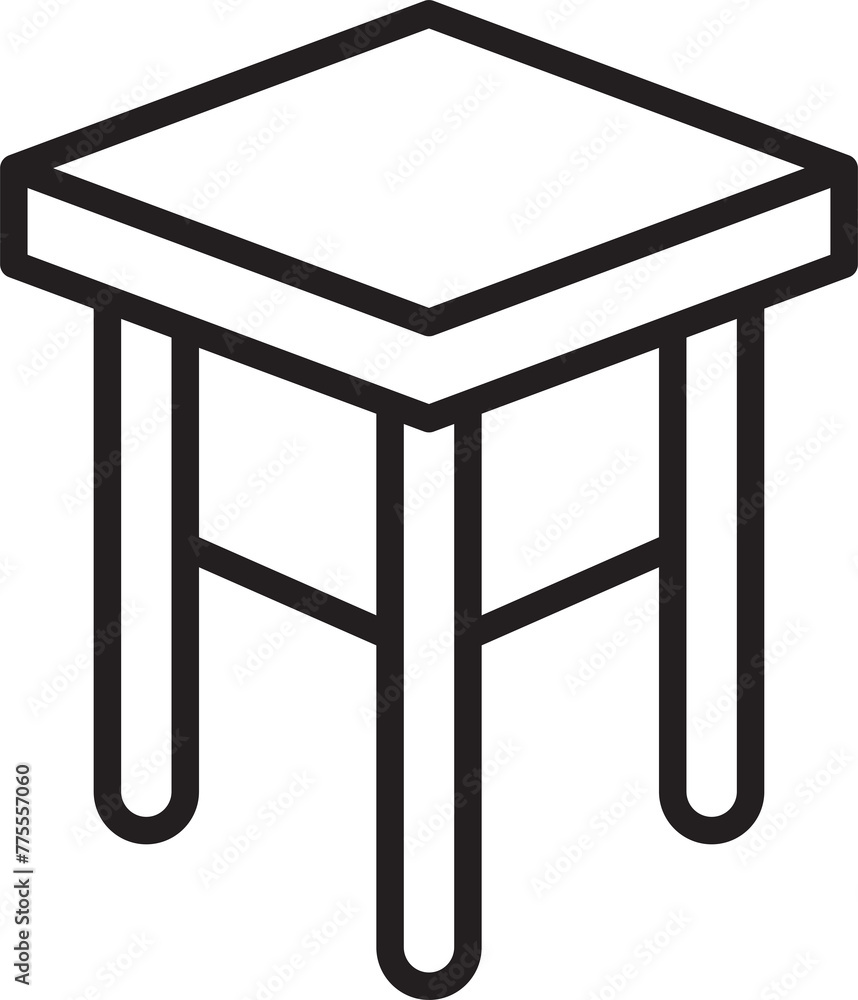 Stool Line Icon Stool Line Icon