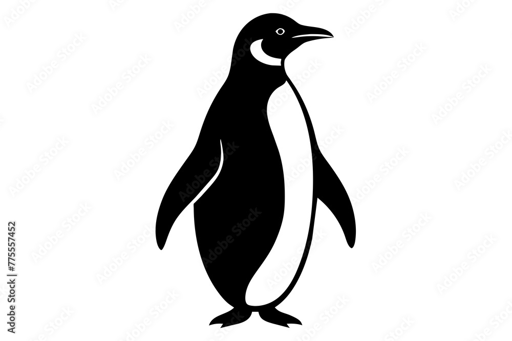 Obraz premium Panguin Silhouette Vector logo Art, Icons, and panguin bird Graphics vector illustration