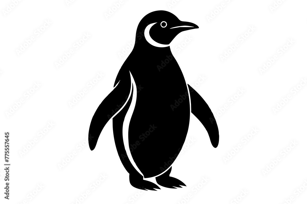 Obraz premium Panguin Silhouette Vector logo Art, Icons, and panguin bird Graphics vector illustration