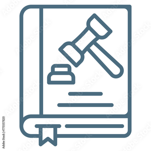 Law Book Icon Element For Design