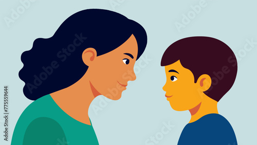 A photo of a parent and child gazing into each others eyes showcasing the emotional connectedness fostered through effective communication