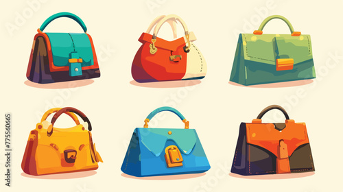 Illustration of purse on a white background 2d flat © Mishi