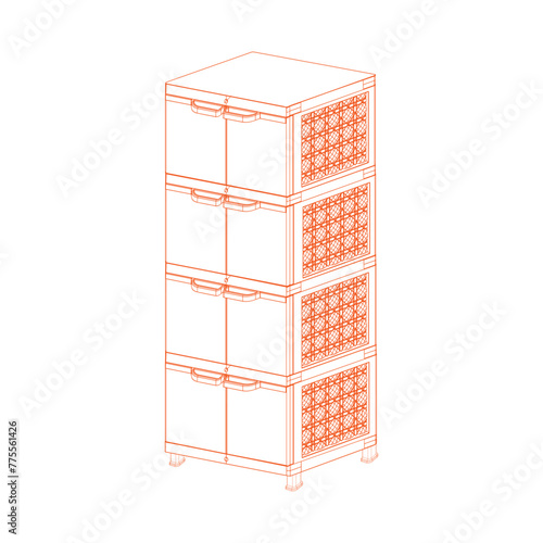 Make a Professional Wardrobe Line Art Images