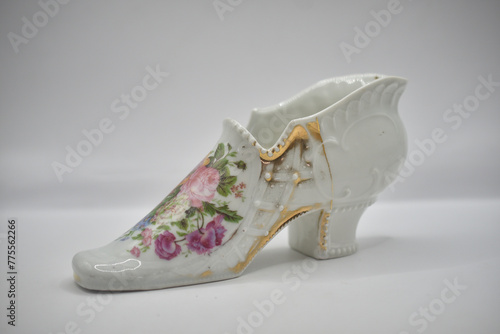Vintage porcelain shoe figurine